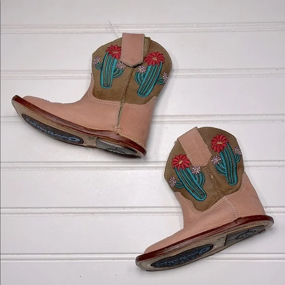 ROPER COWBABIES EUC Genuine Leather Velcro Cactus Cowboy Western Boots - Picture 2 of 3